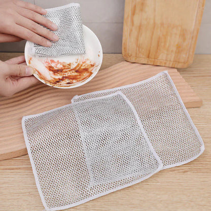 Magic Cleaning Cloth Kitchen Dishwashing Towel . It is a pack of 5 steel wire cloth