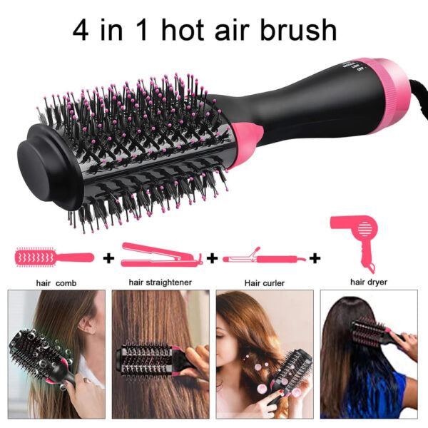 HAIR DRYER, STRAIGHTENER, CURLER AND VOLUMIZER BRUSH (4 IN 1 )