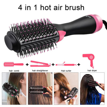 HAIR DRYER, STRAIGHTENER, CURLER AND VOLUMIZER BRUSH (4 IN 1 )